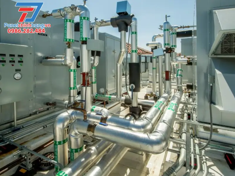 Hệ thống thông gió và điều hòa không khí (HVAC) kết hợp cách nhiệt xưởng linh kiện điện tử