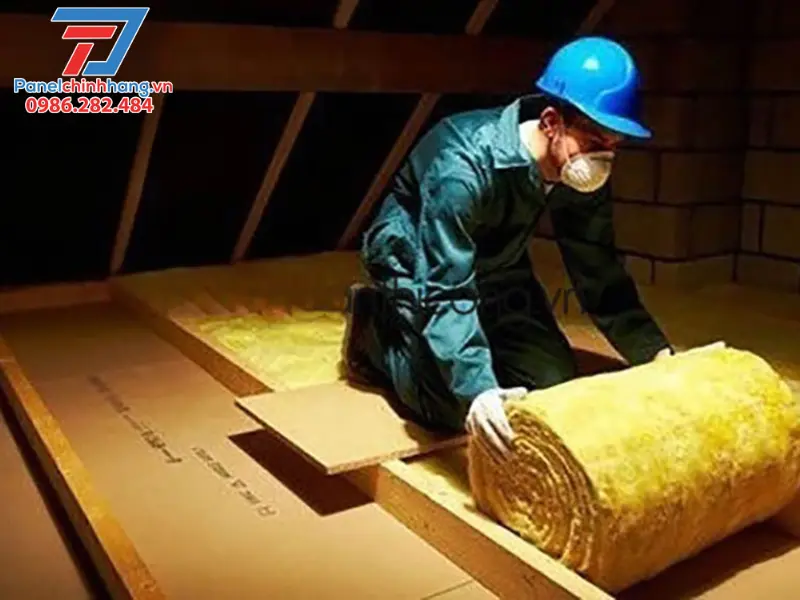 Cách nhiệt trần và mái phòng thí nghiệm bằng bông thủy tinh