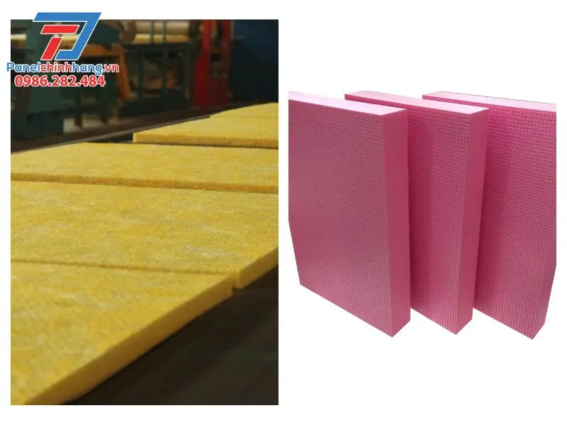 bông khoáng Rockwool và xốp XPS