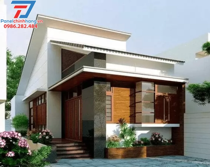 nhà panel mái lệch