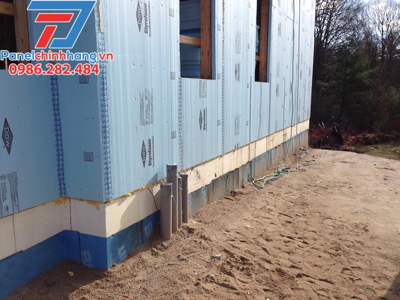 thi công xốp cách nhiệt XPS cách nhiệt tường ngoài và tường vách