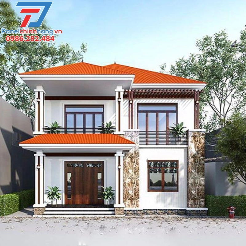 mái tôn chống nóng nhà ống giả ngói