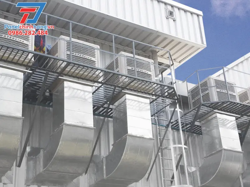 chống nóng cho nhà xưởng bằng quạt hơi nước công nghiệp