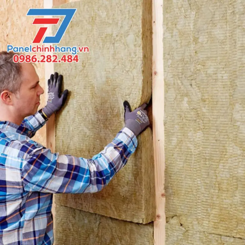 Bông khoáng Rockwool tấm 40kg/m3 Bông khoáng Rockwool tấm 40kg/m3