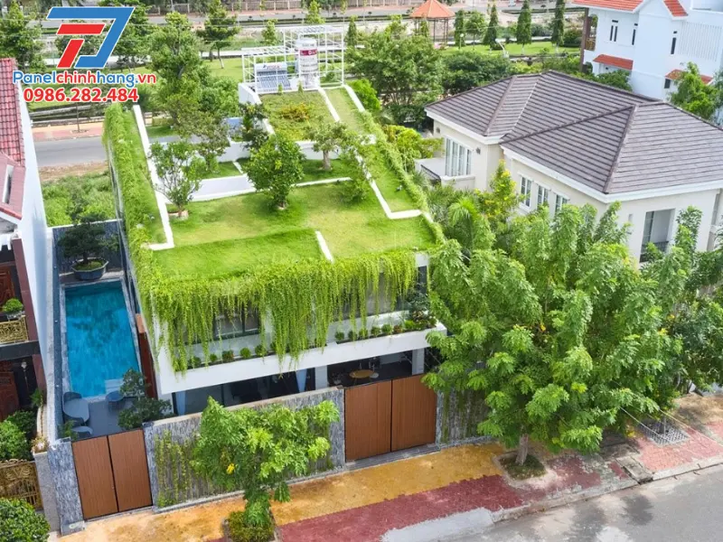 Chống nóng cho nhà liền kề bằng phương án làm vườn trên mái nhà Chống nóng cho nhà liền kề bằng phương án làm vườn trên mái nhà
