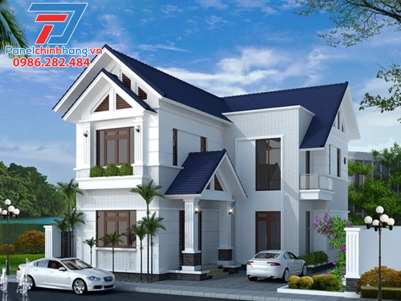 mẫu mái tôn chống nóng màu xanh dương