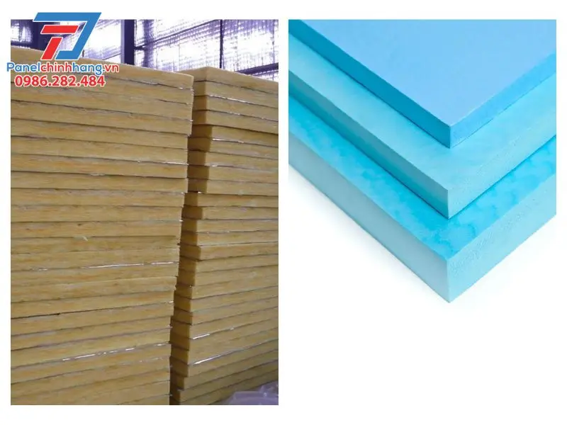 bông khoáng Rockwool và xốp XPS