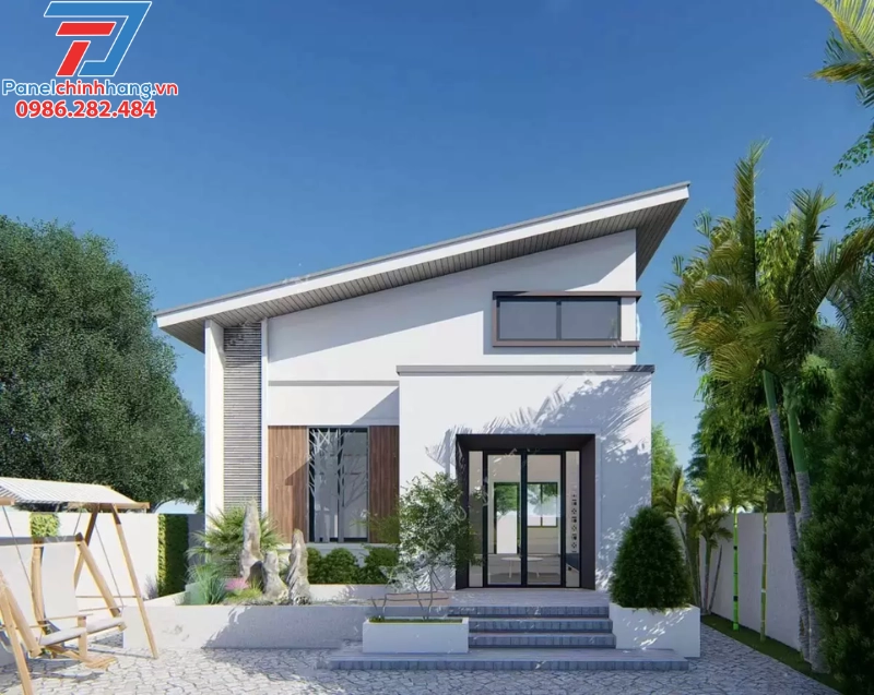 nhà panel mái lệch