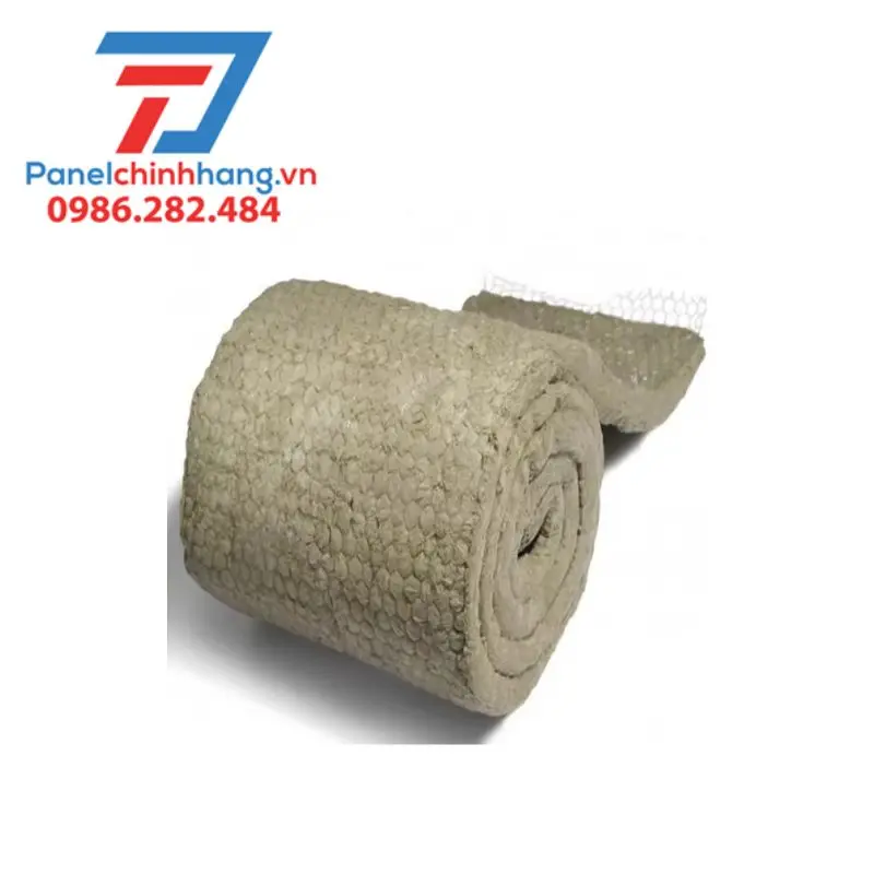 Bông khoáng Rockwool dạng cuộn có lưới Bông khoáng Rockwool dạng cuộn có lưới