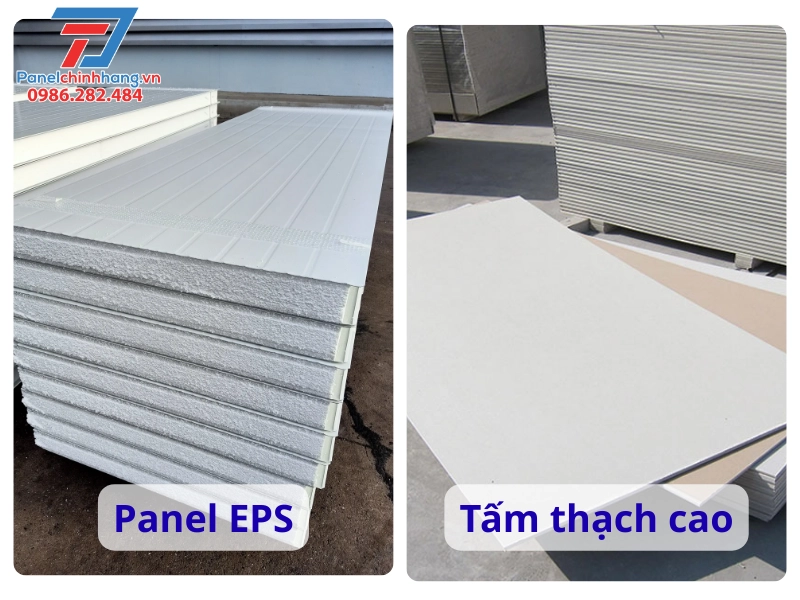Panel EPS vs Tấm thạch cao Panel EPS vs Tấm thạch cao