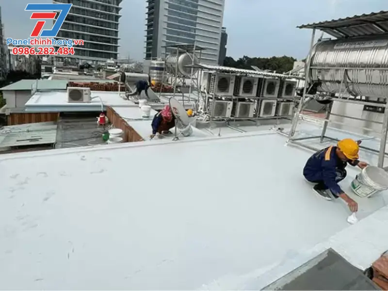 Sử dụng sơn chống nóng cho nhà mái bằng