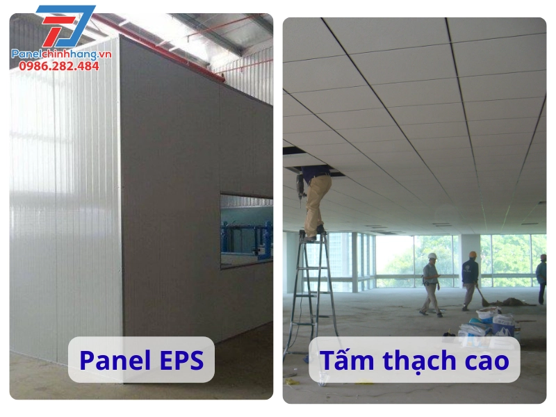 Panel EPS vs Tấm thạch cao Panel EPS vs Tấm thạch cao