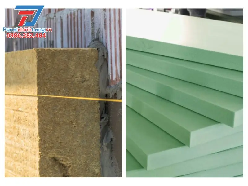 bông khoáng Rockwool và xốp XPS