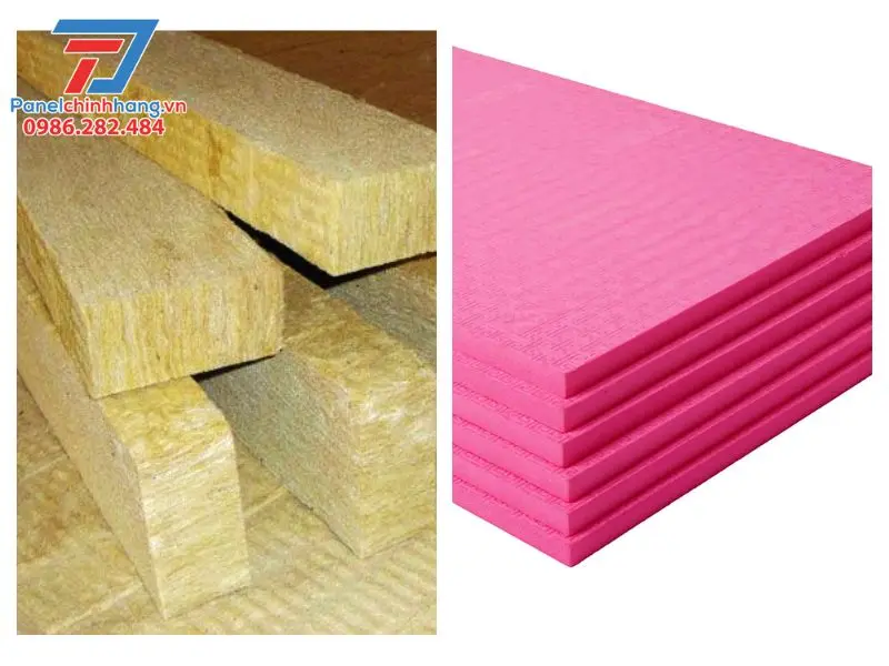 bông khoáng Rockwool và xốp XPS