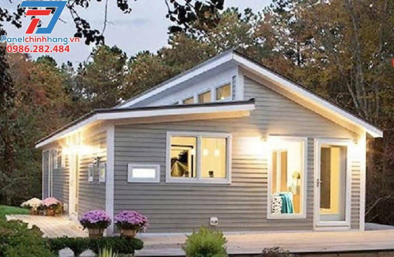 làm nhà panel mái lệch