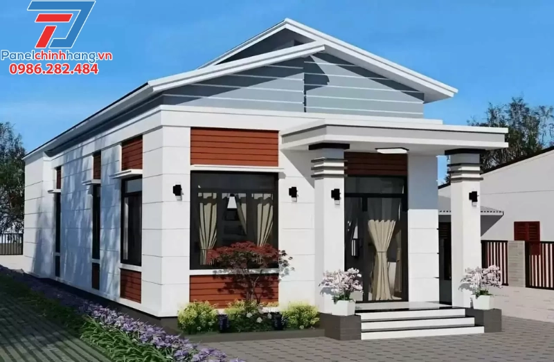 mẫu nhà cấp 4 mái lệch