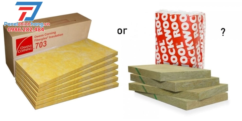 panel rockwool và glasswool