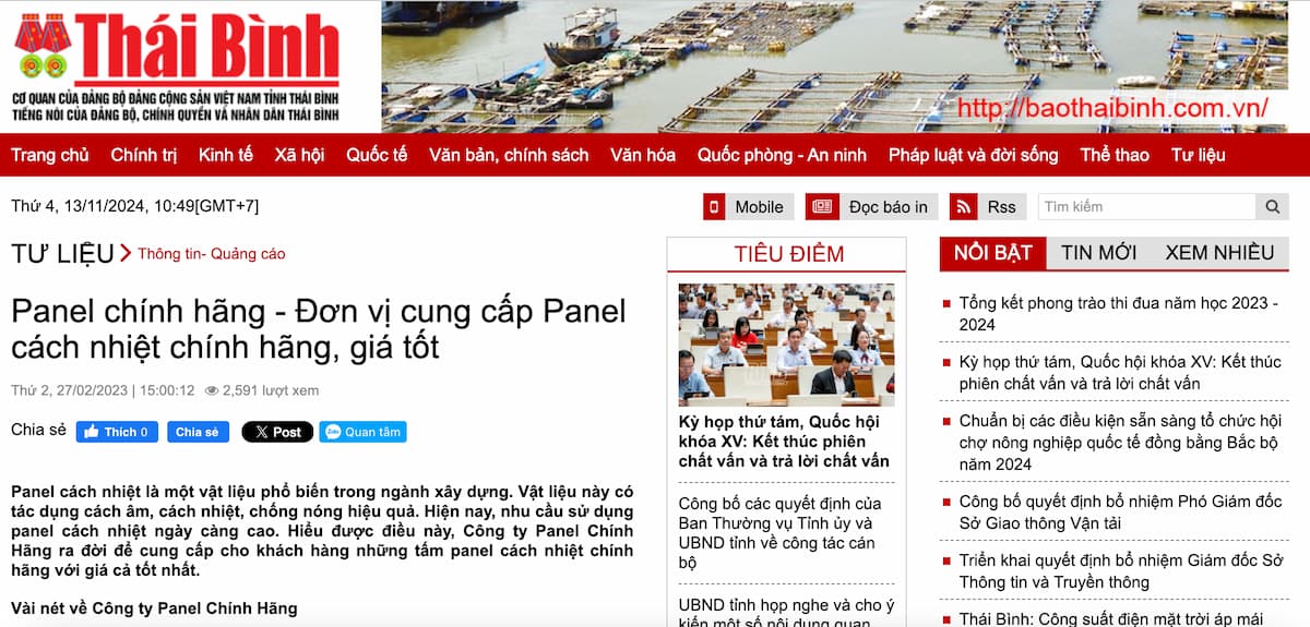 báo thái bình panelchinhhang