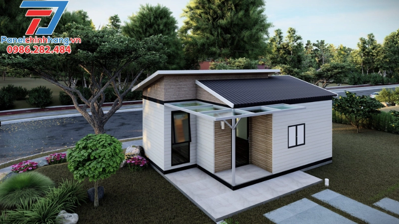 nhà panel mái lệch