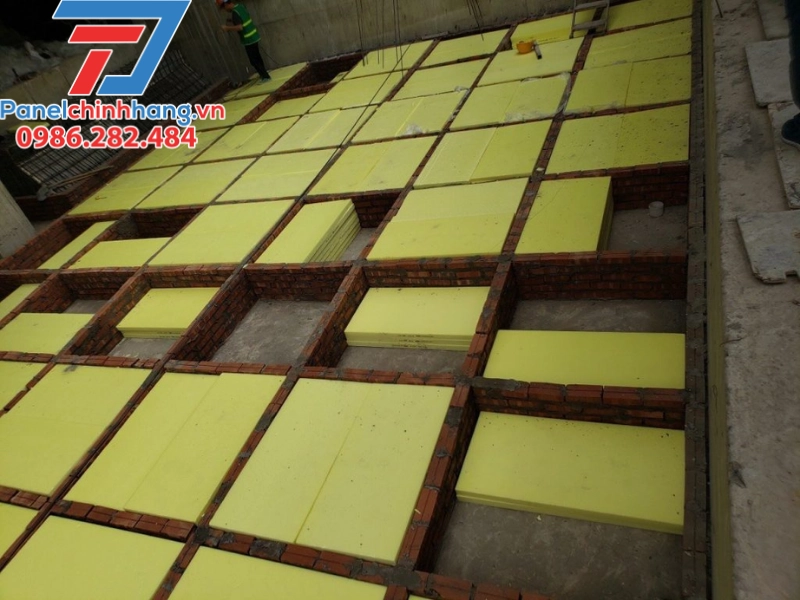 xốp xps tphcm dùng trong Cách nhiệt mái, sàn bê tông