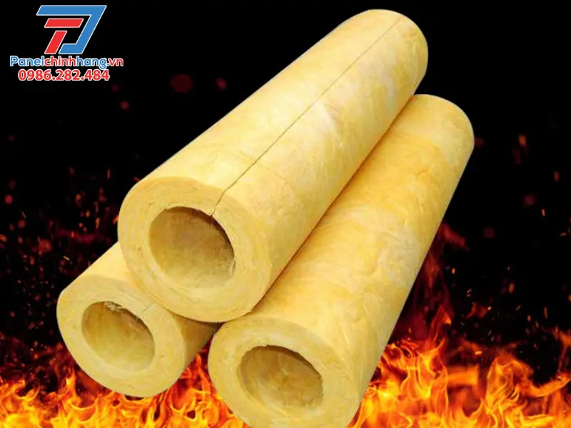 bông thủy tinh dạng ống ứng dụng trong lò hơi, lò nung